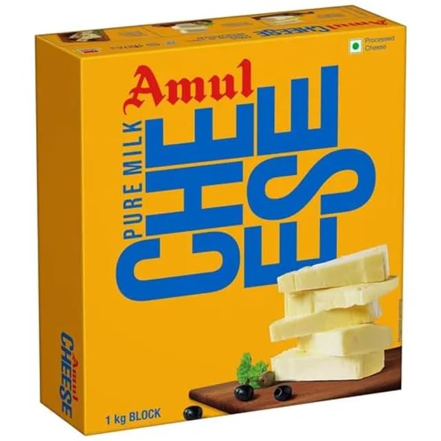 Amul Processed Cheese 1kg Amul Processed Cheddar Cheese 1 kg - Image 1