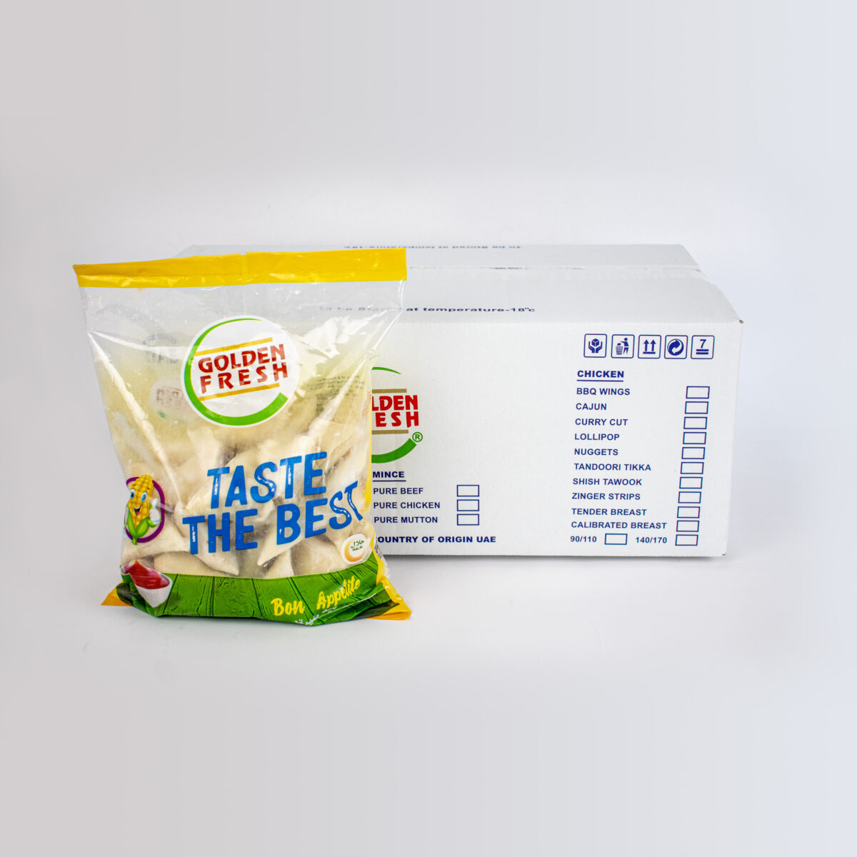 ChickenSamosa5x1kg200250pcsapprox