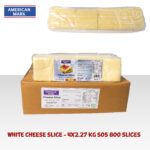 White Cheese Slice 4x2.27 kg (800 Slices) - 100% Dairy | American Mark