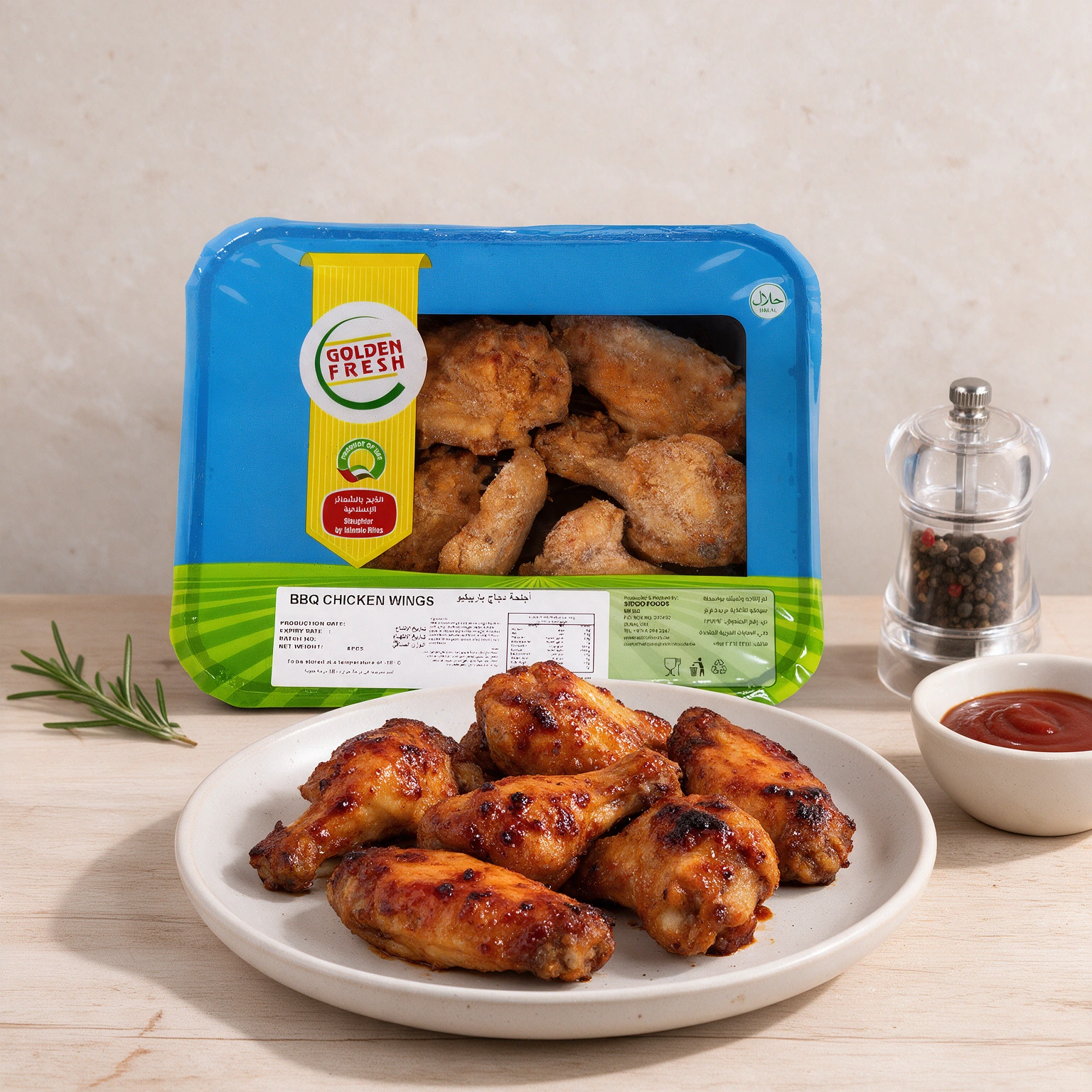 BBQ Chicken Wings (Precooked) (6pcs)