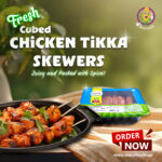 Fresh Cubed Chicken Tikka Skewers (2 Skewers) - Image 5