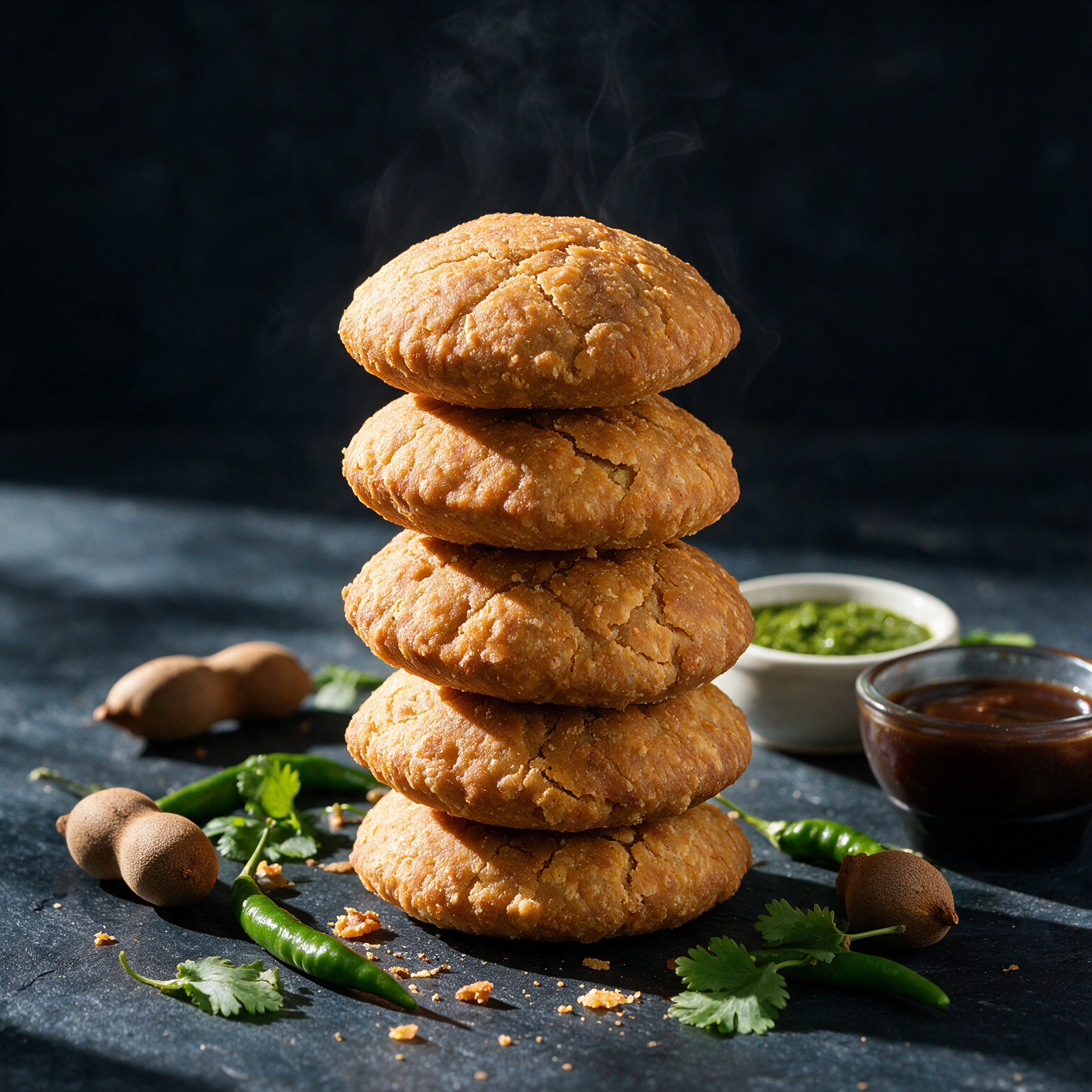 magnific__bold-studio-shot-of-a-tall-stack-of-goldenbrown-ra__93000 Niks Kachori | Raj Kachori (700g-10pcs) - Image 1