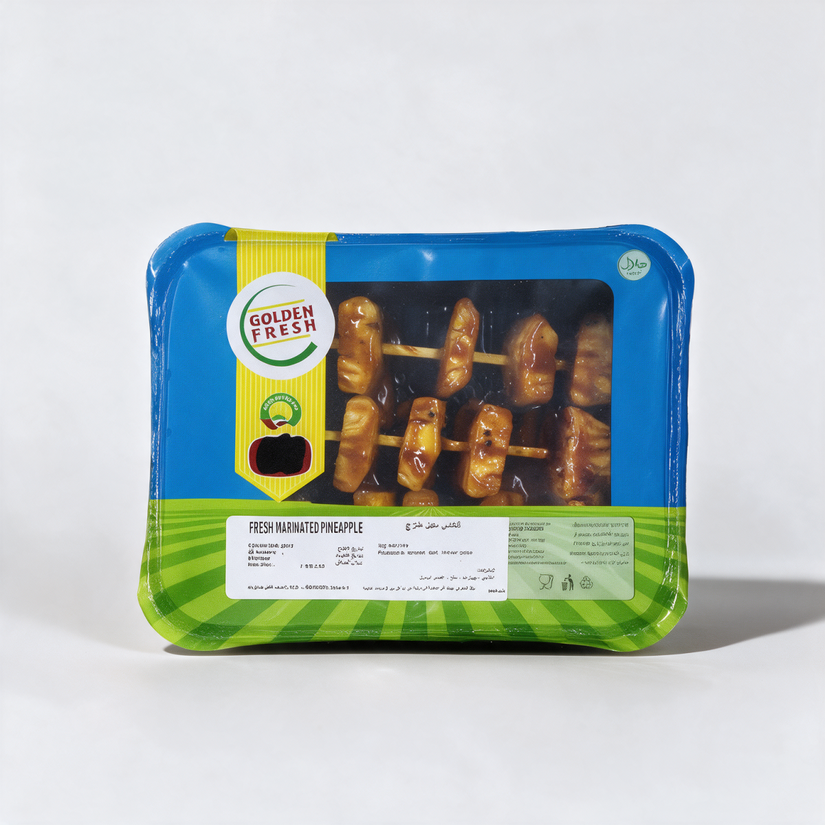 Fresh Marinated Pineapple | Golden Fresh (3 Skewers) - Image 2