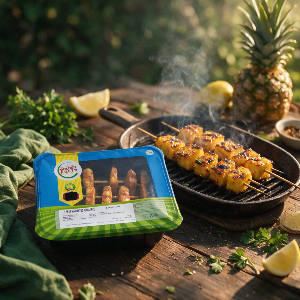 Fresh Marinated Pineapple | Golden Fresh (3 Skewers) - Image 4
