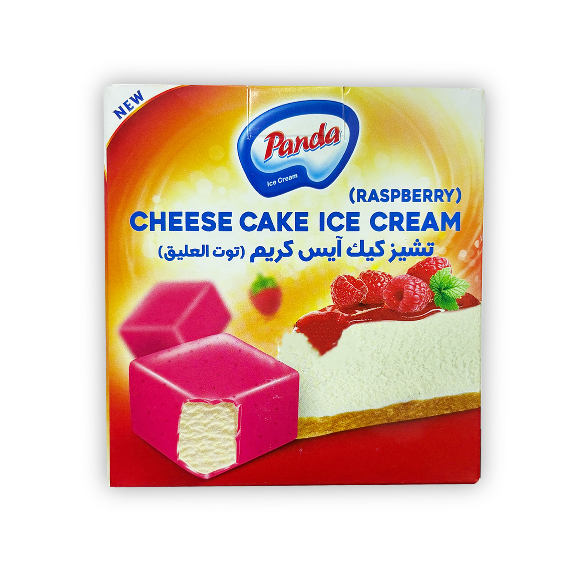panda raspberry cheesecake ice cream front Panda Raspberry Cheesecake Ice Cream (70g) - Image 1