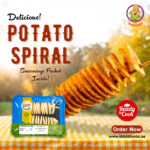 Frozen Potato Spirals (2 sticks with Spices Packet included)
