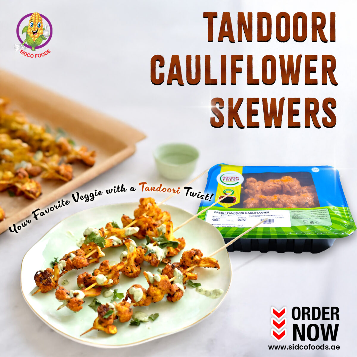 Fresh Tandoori Cauliflower (3 Skewers) | Golden Fresh - Image 5
