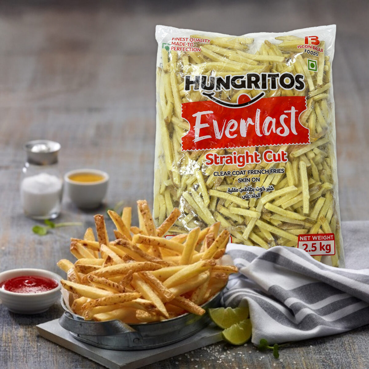 Skin-On Coated 9mm French Fries 4x2.5kg - Image 1