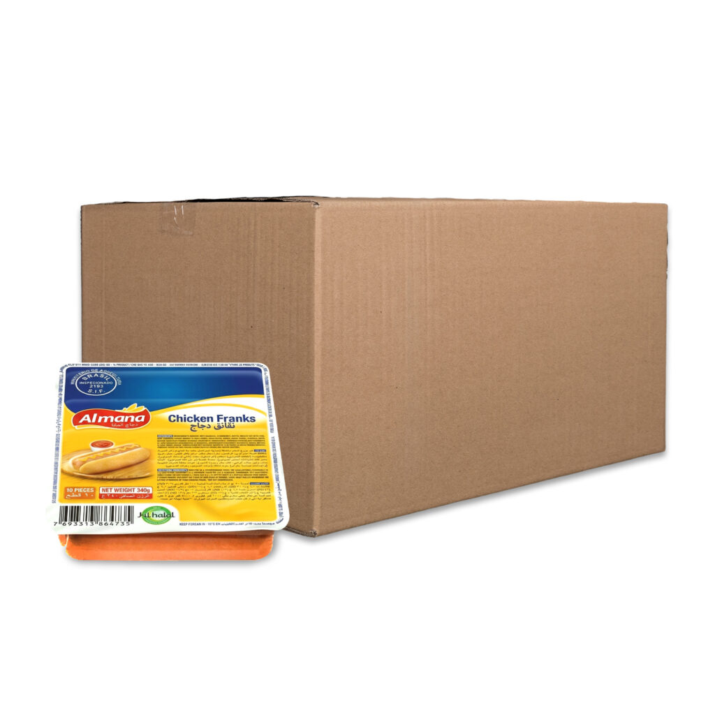 almana chicken franks front CARTON