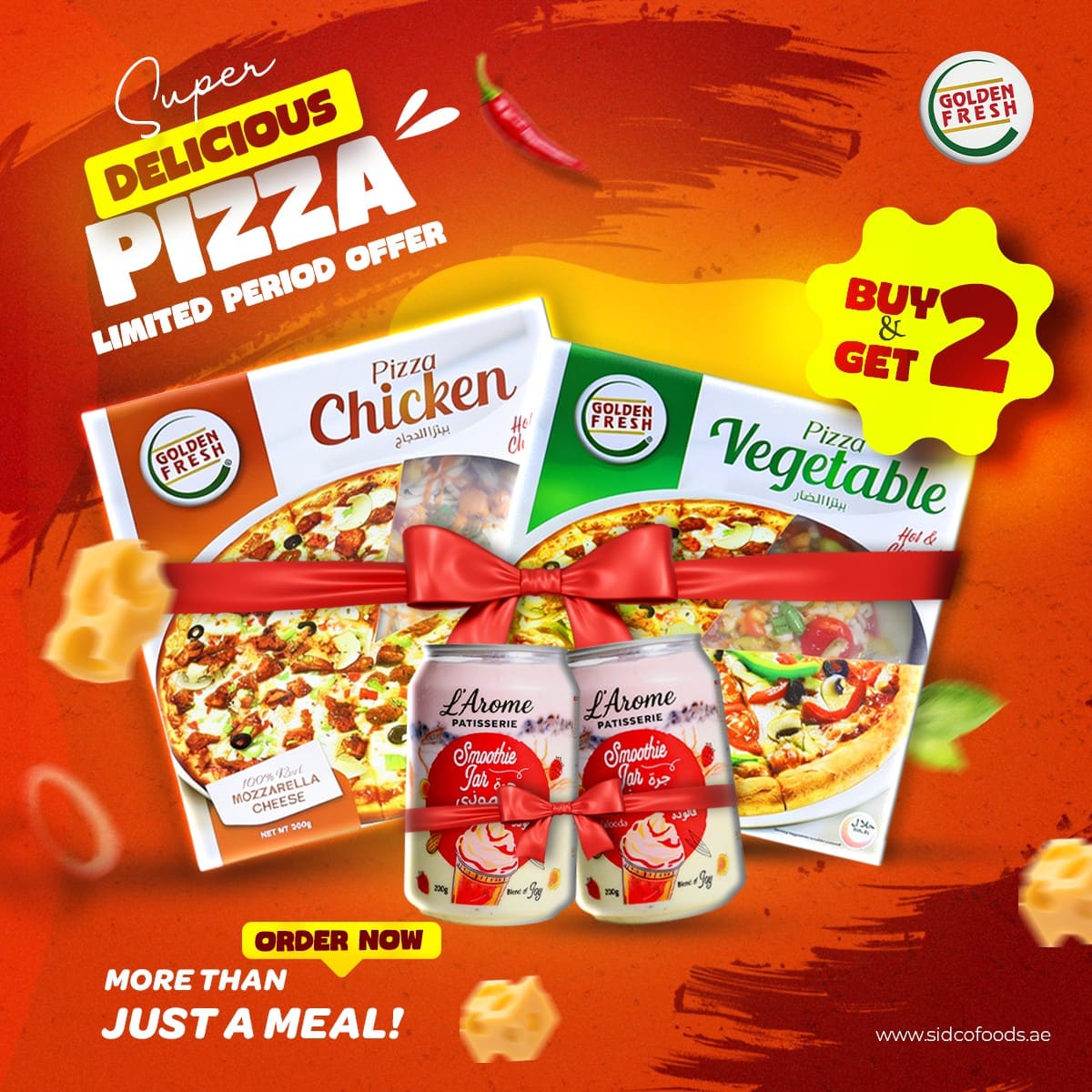 offer poster web BUY 2 GET 2 COMBO | 2 Pizzas + 2 Smoothies - Image 1