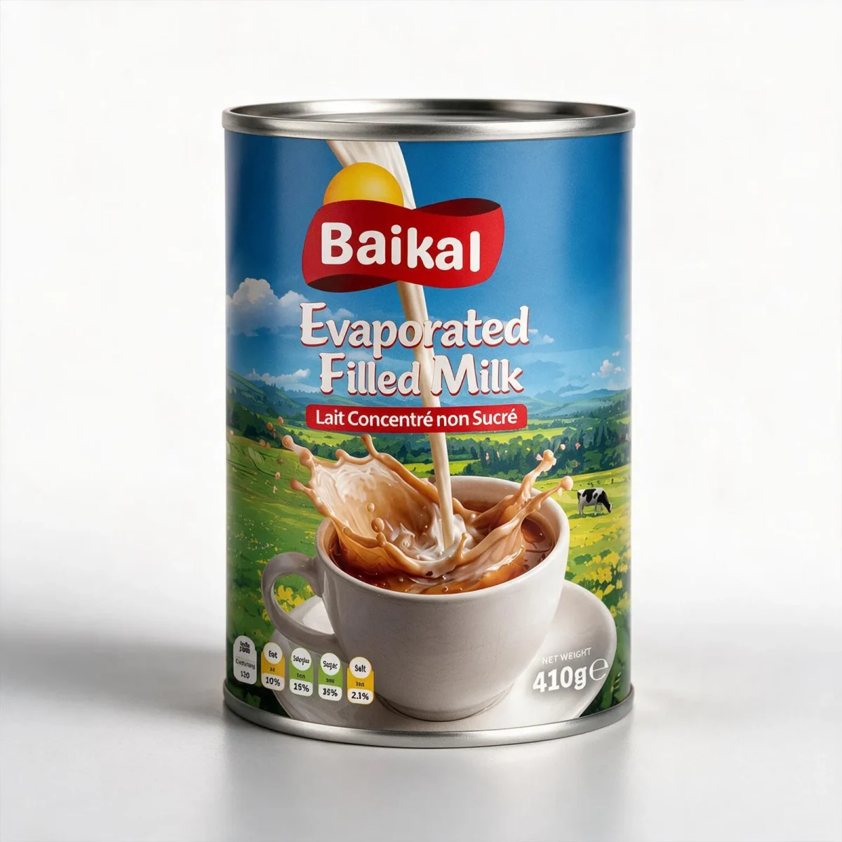 Evaporated Milk (48x410g) | Baikal - Image 3