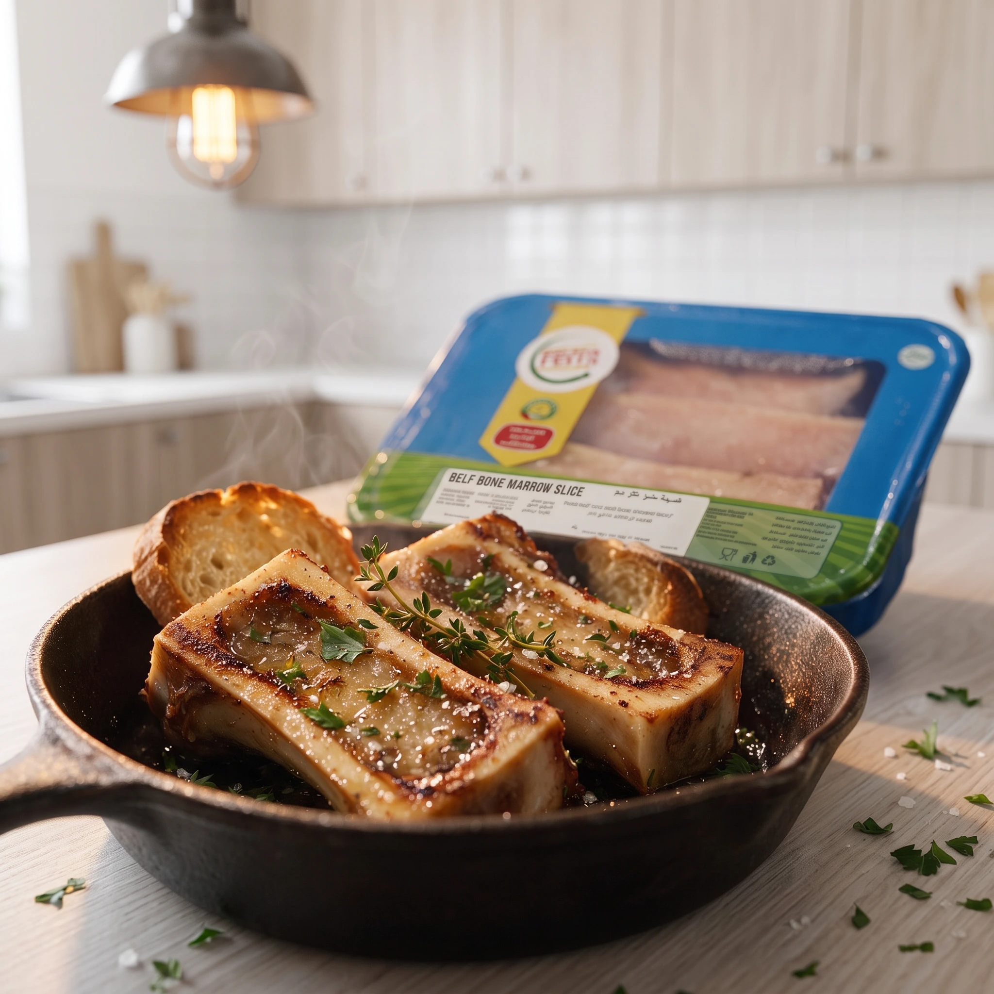 beef marrow 600g light bg web image WEBP Beef Bone Marrow 600g (Slice) | Golden Fresh