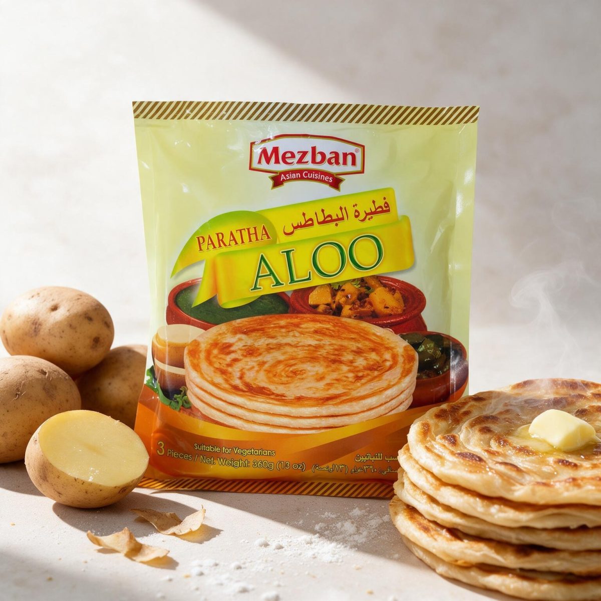 Aloo Paratha (3pc) 360g | Mezban - Image 3