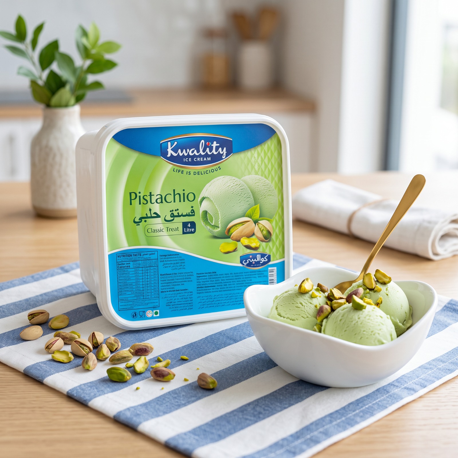 WhatsApp Image 2026-09-17 at 3.32.48 PM Pistachio Ice Cream 4L | Kwality - Image 1